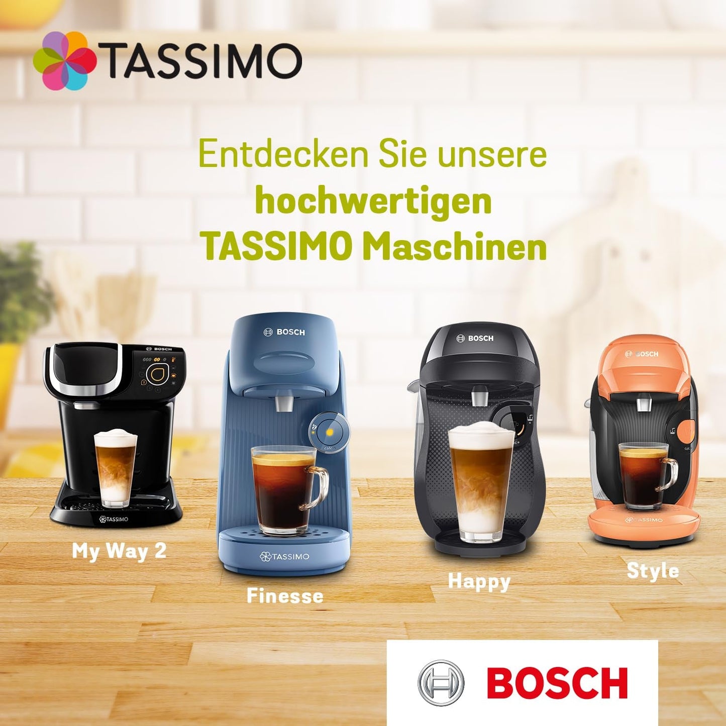 Tassimo Kapseln Jacobs Type Latte Macchiato Classico, 5 x 8 puder, 40 Kaffeekapseln