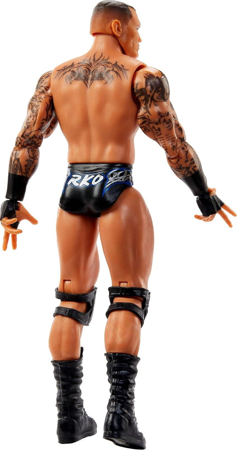 Mattel WWE Randy Orton Action Figur, Main Battle Series #154, ca. 15 cm højde Samlerfigur med 10 bevægelsespunkter og realistisk udseende, JCV42, [Multicolor] Actionfigurer Naty Shop