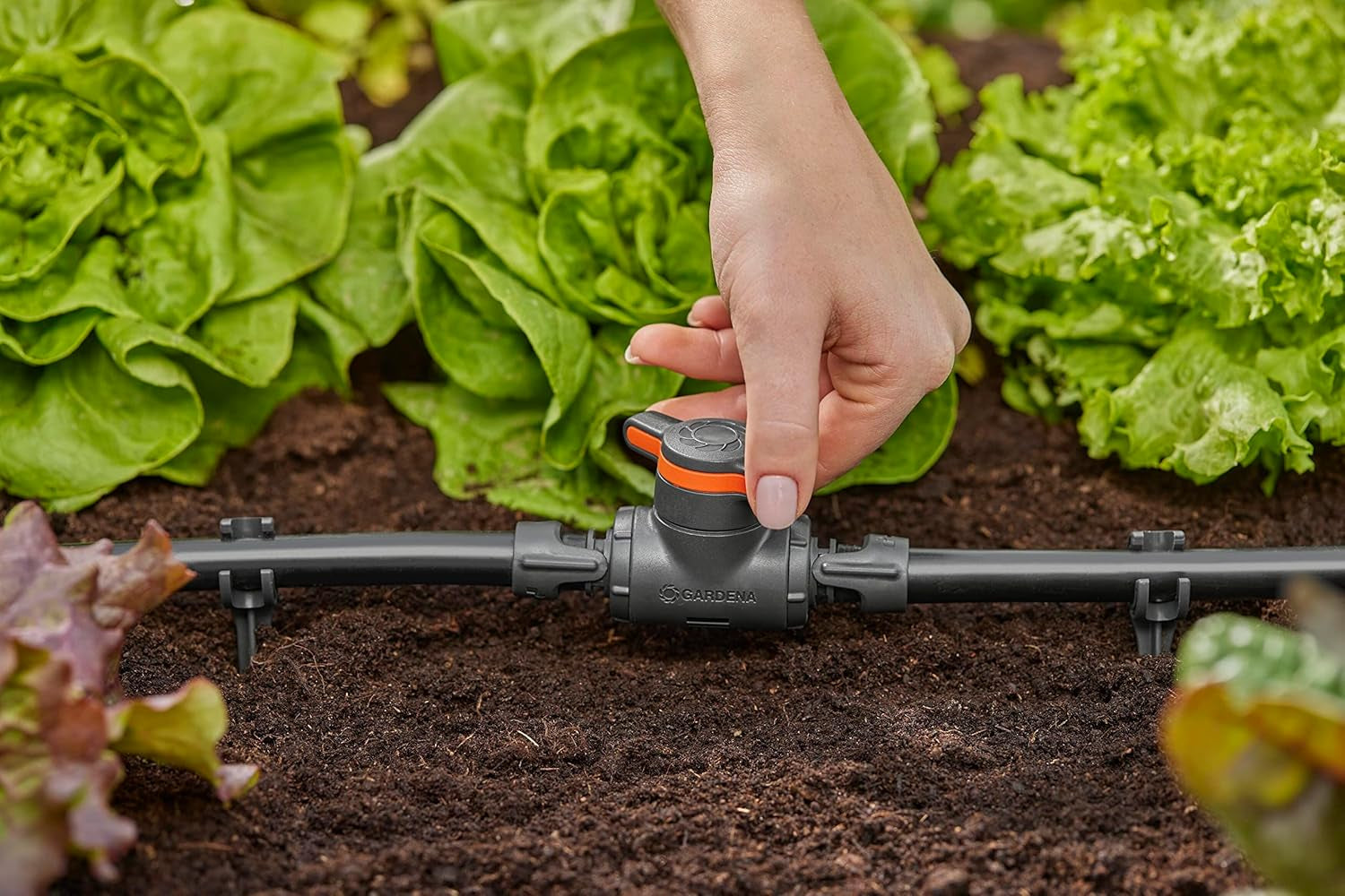 Gardena Micro-Drip-System regulerings- og afspærringsventil 13 mm (1/2 tomme): Enkel afspærring af rør og kontinuerlig regulering af vandgennemstrømning, tilbehør til udlægning af dryprør (13207-20)