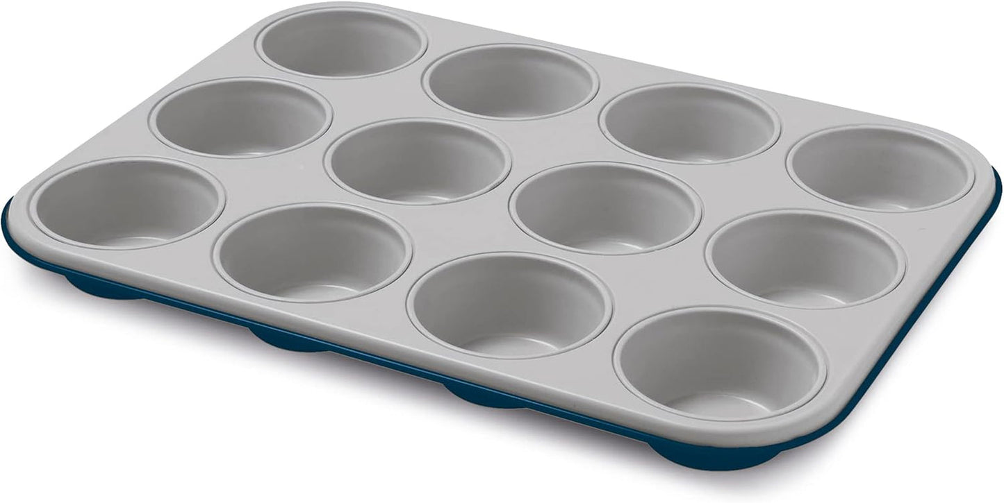 , XBake line, bradepande til 12 muffins, stål med belægning Forme og bageplader Naty Shop