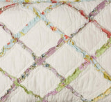 Laura Ashley Home Rüschen Garden Collection quilt, 100% bomuld, Ultra blød, Til alle årstider, Vendbar, Elegant, Dobbeltseng, Cremefarvet (197783) Dyner og dyner Naty Shop