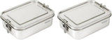 Wenco Rustfrit Stål Madkasse 2 Rum Stor Kapacitet 850ml Madkasse Vandtæt Opvaskemaskine Tåler Inklusiv erstatningssilikonering 18,5 x 14 x 5,5 cm Sølv (2 pakke) Naty Shop Food Opbevaringsbokse 850 ml (2 pakke)