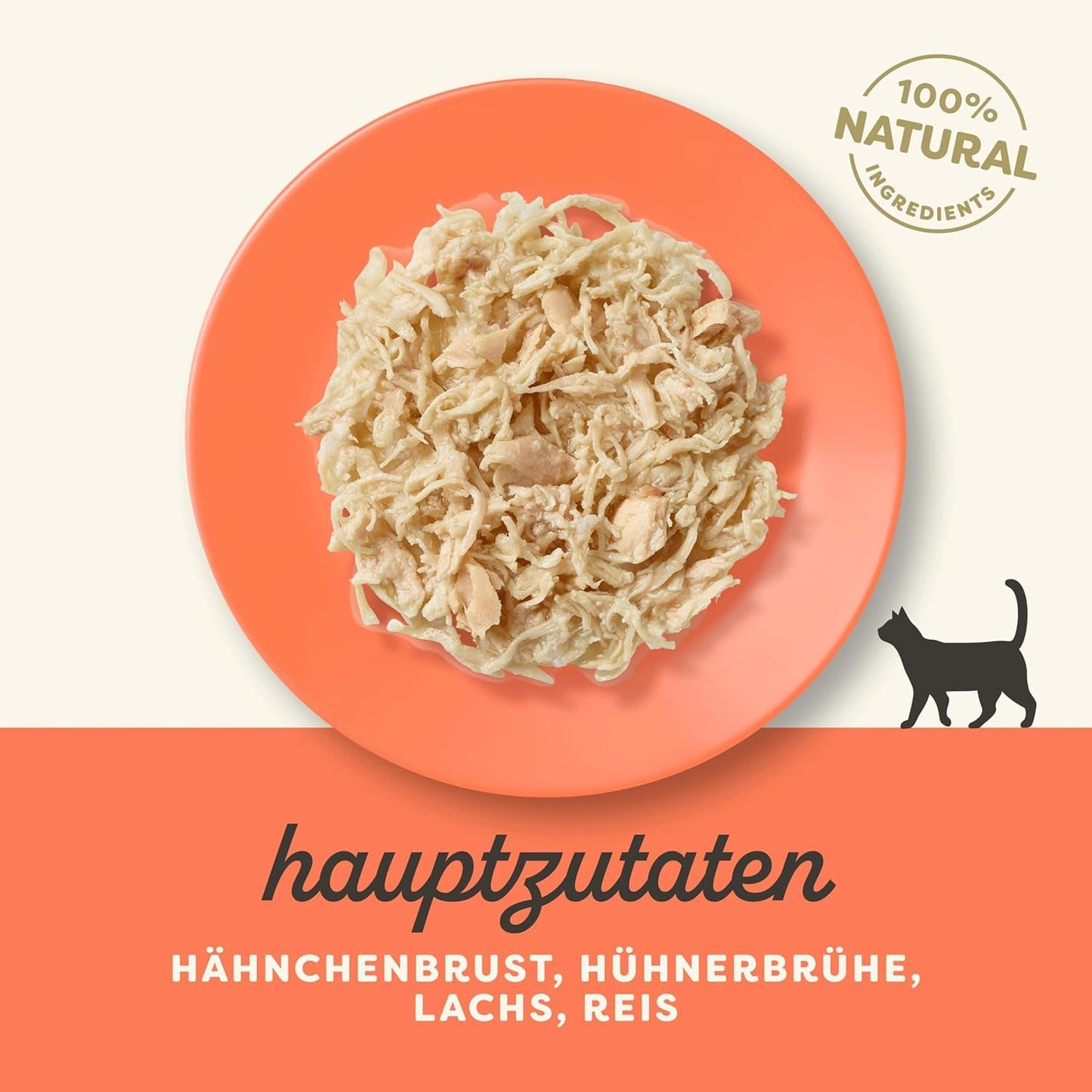 Applaws 100 % naturligt våd kattefoder, kyllingebryst med laks i bouillon - pakke med 12 70 g poser