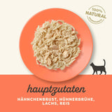 Applaws 100 % naturligt våd kattefoder, kyllingebryst med laks i bouillon - pakke med 12 70 g poser