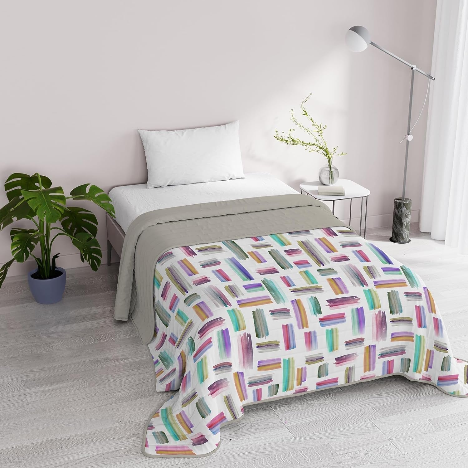 Fantasy italiensk sengetøj Microfiber Sommer 1,5 Senge Murrine dyner & dyner Naty Shop Multicolor 1 Posto E Mezzo