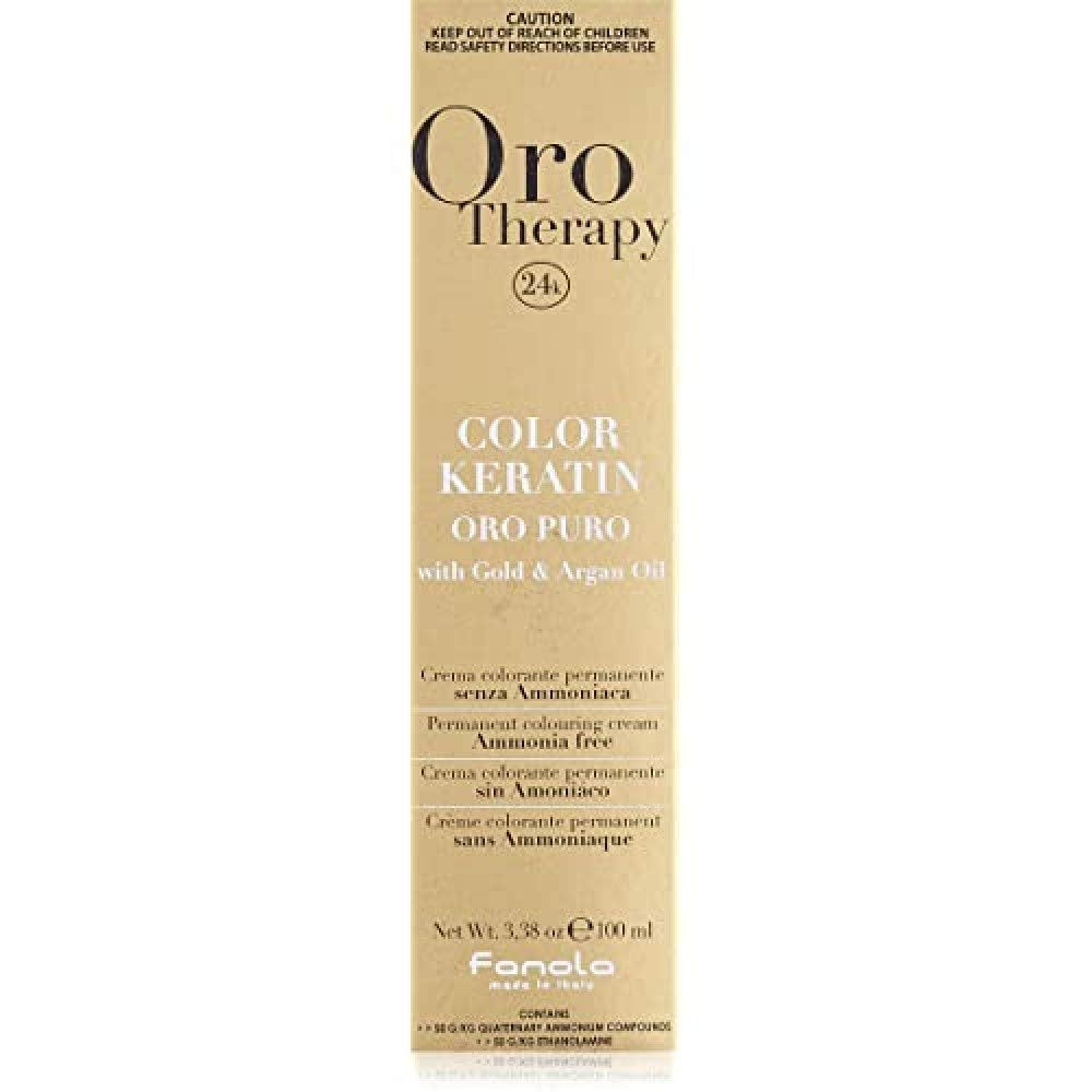 Fanola Oro Therapy Color Keratin 5.0 100ml Hårfarve Naty Shop 11.1 Super Blonde Platinum Ash