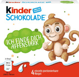 Kinder Chokolade (20 x 50 g) - Valentinsdagsgave til ham og hende, karneval og fastelavnsslik - Fyldte mælkechokoladebarer - 20 pakker med 4 individuelle barer hver