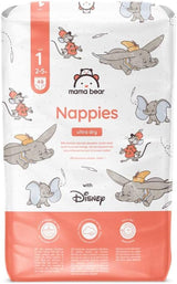 Amazon-mærke: Mama Bear Disney Ultra Dry Bleer, Størrelse 3 (4-9 kg) - Månedlig æske, hvid, 172 Antal (2 pakker af 86)