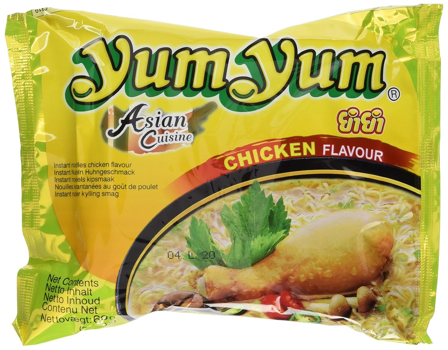 Instant nudler med kylling, pakke med 10 (10 x 60 g)