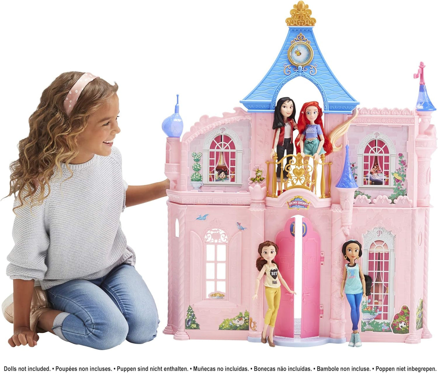 Disney Princess Castle Comfy Squad Dukkehus med 6 møbler og 16 tilbehør Legetøj til 5 år gamle piger Dukkehuse Naty Shop