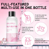 Polygel Nail Solution, Poly Gel Slip Solution Negle Kit, Polygel Liquid Nail Solutions 75 ml, 5 neglespidsklips, 3 neglebørster, 1 krystalkop, 100 rengøringsark