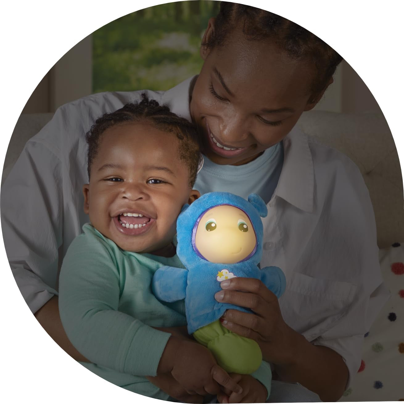 Playskool plys lyseblåt sovelegetøj velegnet til babyer fra 0 måneder. Bebe Naty Shop legetøj