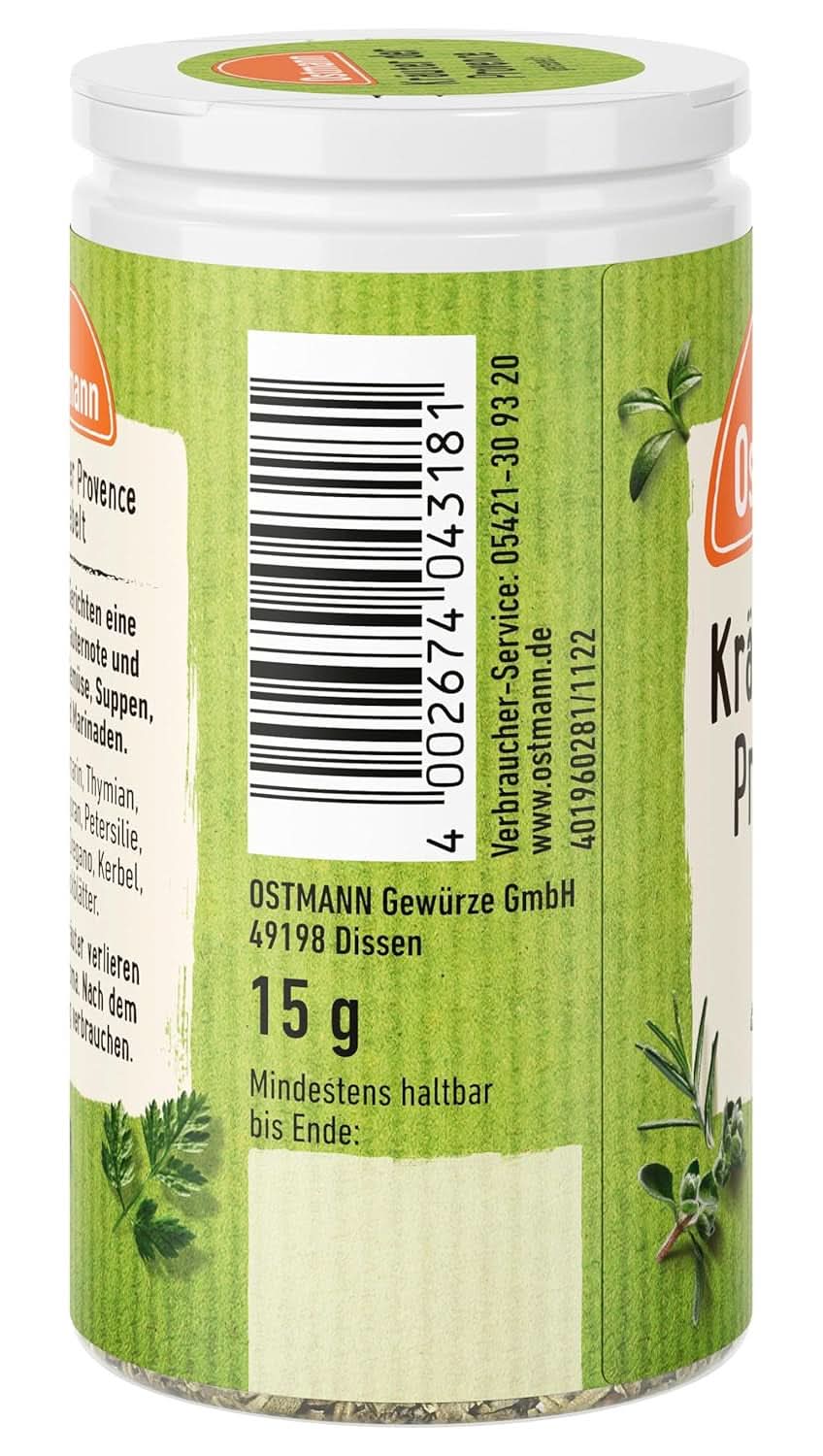 Herbs de Provence Ostmann, 15 G Krydderier Naty Shop