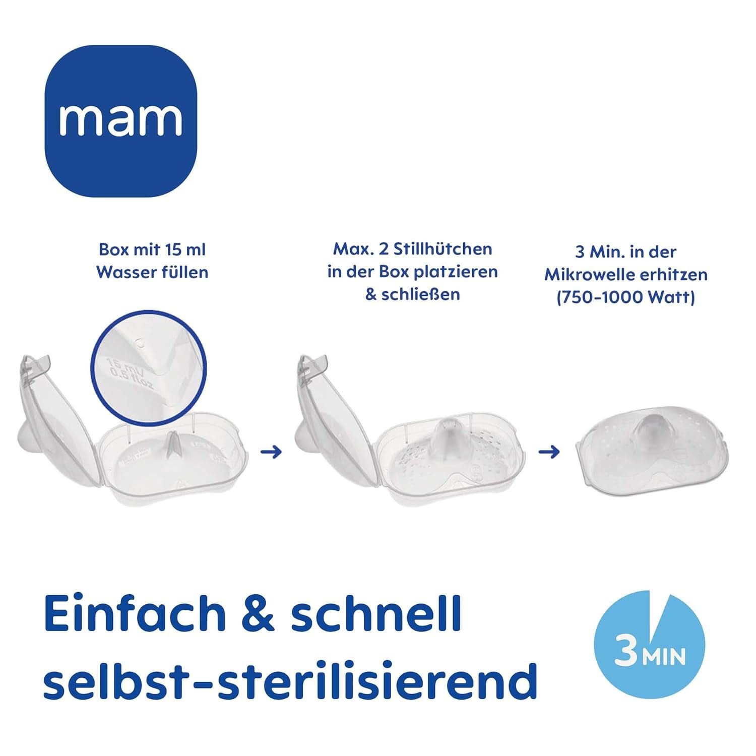 MAM Stillhütchen Größe L (Ø 23 Mm) Im 2Er-Set, Extra Weiche Brusthütchen Zum Schutz Beim Stillen, Brustwarzenschutz Für Maximalen Hautkontakt Zwischen Mutter Und Kind Accessories Mad og Amning Bebe Naty Shop