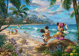Schmidt Spiele Thomas Kinkade 57528 Disney Mickey og Minnie på Hawaii 1000 brikkers puslespil Farverigt [Eksklusivt på Amazon] Puslespil Naty Shop