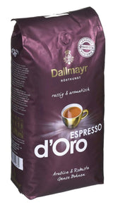 Espresso d'Oro hele bønner 8x 1000g (8000g) - kraftigt aromatiseret kaffe