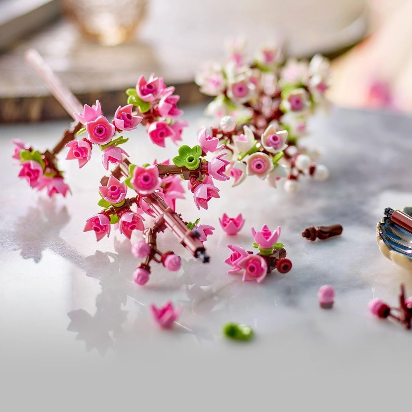 LEGO Botanicals Cherry Blossoms - Kunstige blomster til at bygge - Skrivebordsdekorationer til børn - Blomsterbuket til udstilling - Gave til kvinder og mænd fra 8 år - Botany Collection 40725 Byggesæt Besuche den LEGO-Store