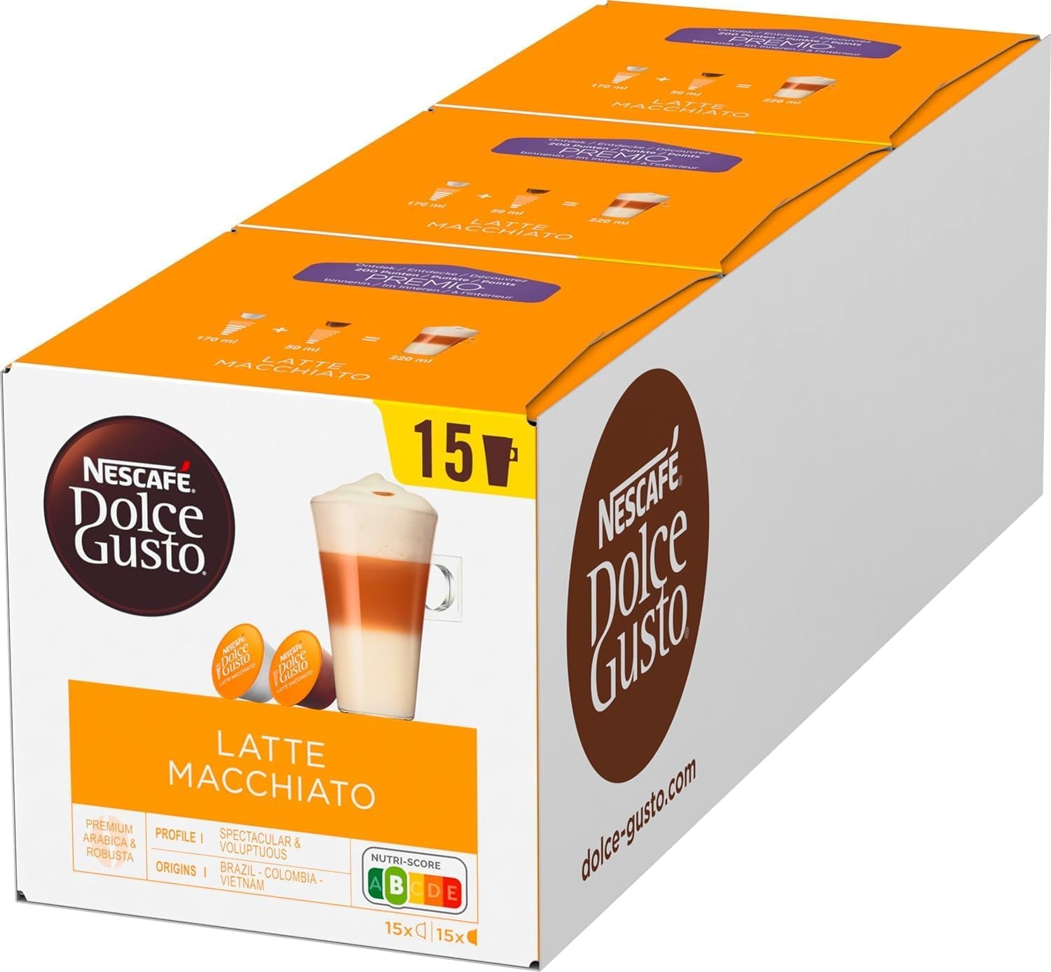 NESCAFÉ DOLCE GUSTO Krups KP3405 Genio S Plus kapselmaskine | Espresso Boost, 15 bar pumpetryk | 0,8 L Vandtank | 1500 Watt | Farve rød med Latte Macchiato