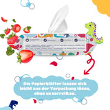Kindii Fun Wet Toilet Paper - (10X60 stk.) Vådt toiletpapir - Kamille, Aloe Vera, Ph-neutral, Vandbar, Opfrisker det intime område - 600 stk.