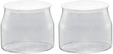 Rommelsbacher JG 1 erstatningsbeholder til JG 80-1,2 liter yoghurt- og flødeostmaskine med låg (pakke med 2) Naty Shop Fødevareopbevaringsbokse Klar/hvid 1 stk (pakke med 2)