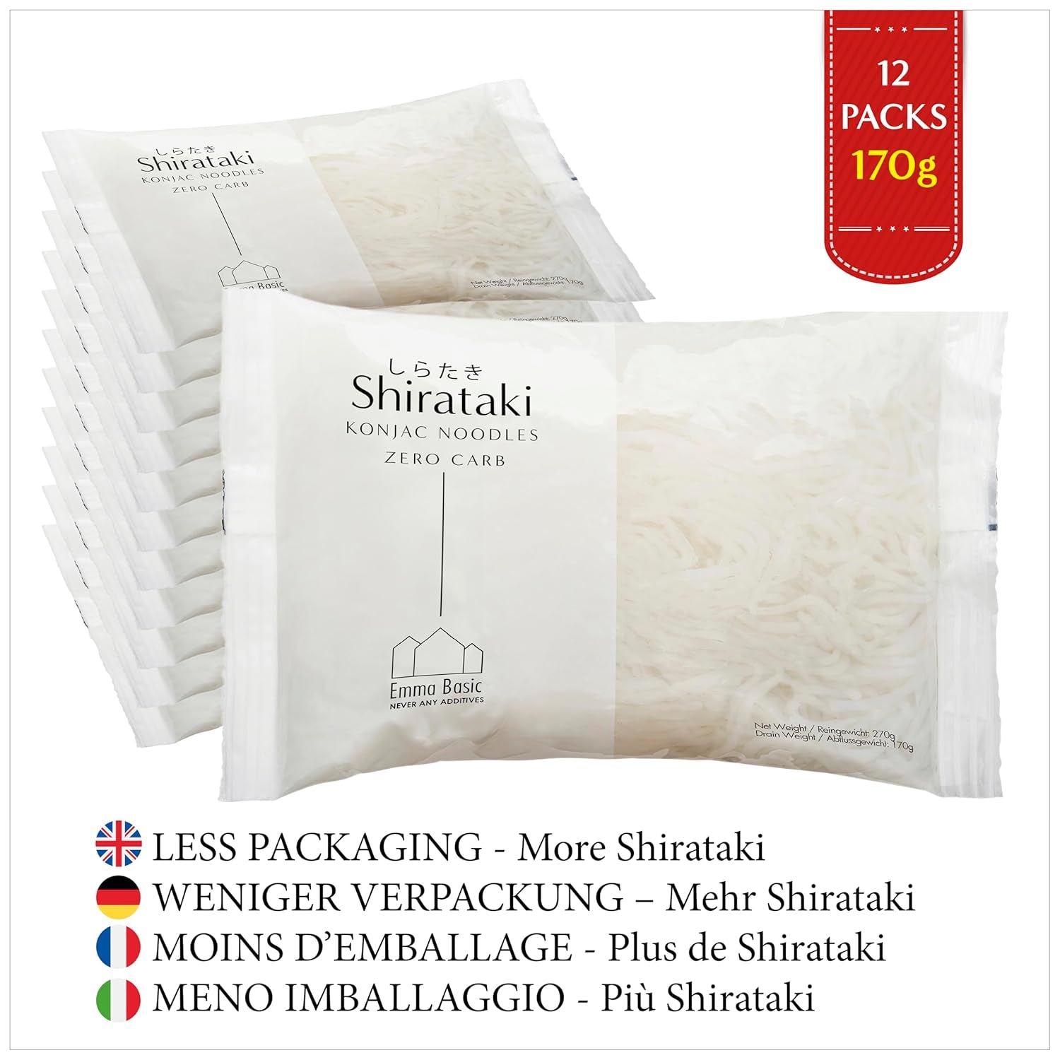 - Shirataki Konjac Nudler 12x270g | Vegansk | Glutenfri