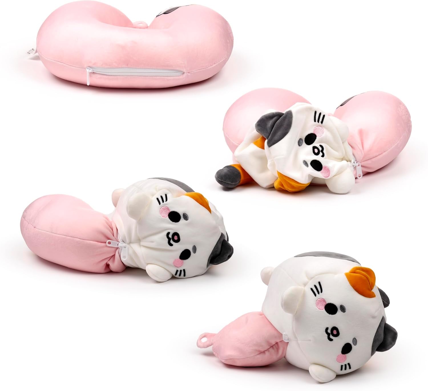 Puckator Swapseazzz Plys rejsepude 2 i 1 Lola La Gatta Hvid standard rejsepuder Naty Shop