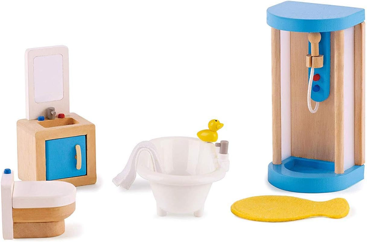 Hape E3459 - Børneværelse, små dukkehuse Naty Shop Familie pool