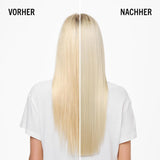 Schwarzkopf Professional BLONDME Bond Repair Purple Mask Mask til køligt hår Neutraliserer gule toner til farvet, bleget og lyst hår Dybt plejende og styrkende 200 ml Hårmaske Naty Shop