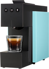 Espressomaskine med K-FEE SQUARE kapsler til kaffe, te og kakao | Kompakt espresso | Hurtig opvarmning | 0,8 l vandtank | 19 takter | Klaver sort