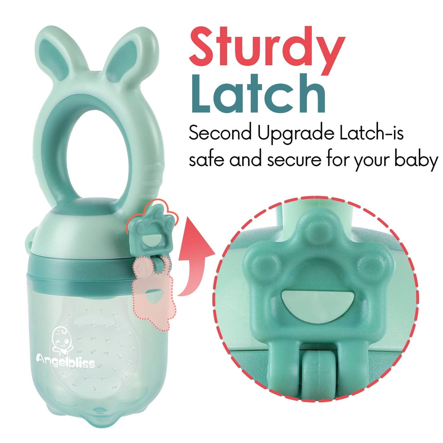 Tétine Pour Bébé/Tétine à Fruit/Tetine Grignoteuse Bebe/Tétine D'alimentation Pour Bébé - Toy de Dentition Pour Bébé, Sans BPA (pakke med 2)