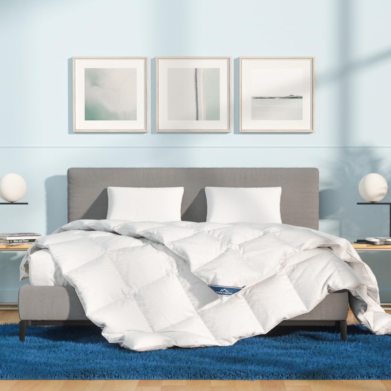 Nordic Paradise - Behagelig quilt - 50% tysk andedun - Varm vinterdyne - 200X200 Cm Dyner og dyner Naty Shop