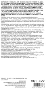 Venchi - Mælkechokolade og mørk chokolade 56% cigar med kandiseret siciliansk appelsinskal, 100 g, glutenfri, ingen farvestoffer og ingen konserveringsmidler
