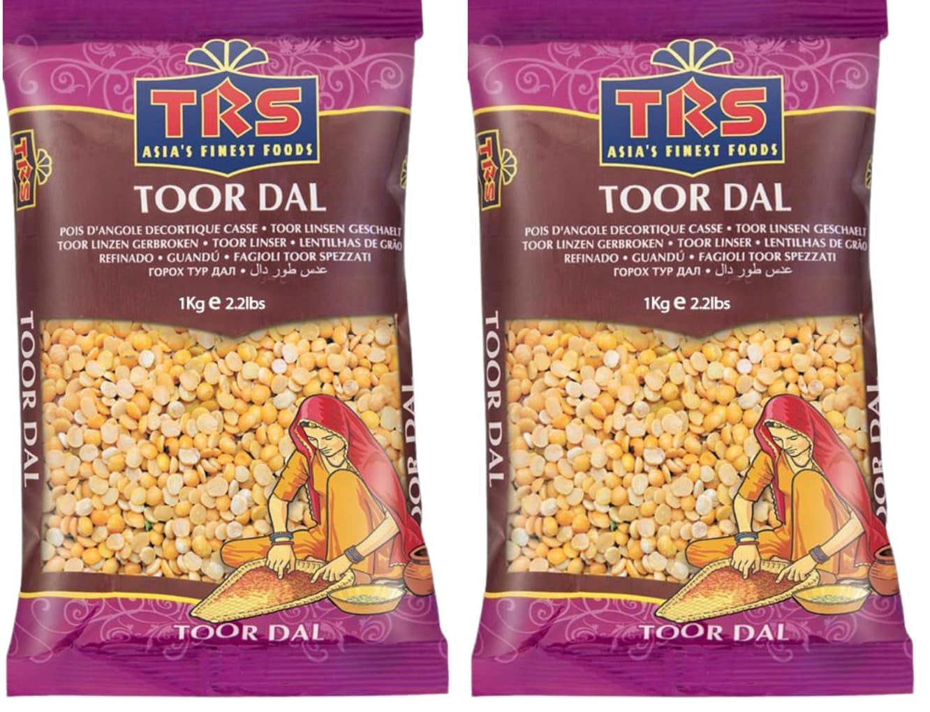 TRS - Toor Dall (naturlig) - (1 X 1 KG)