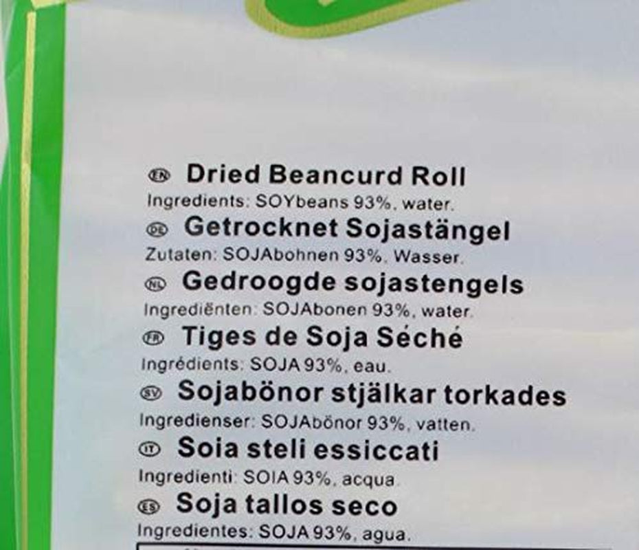 - Tør sojabønnerulle (1 x 300 g)