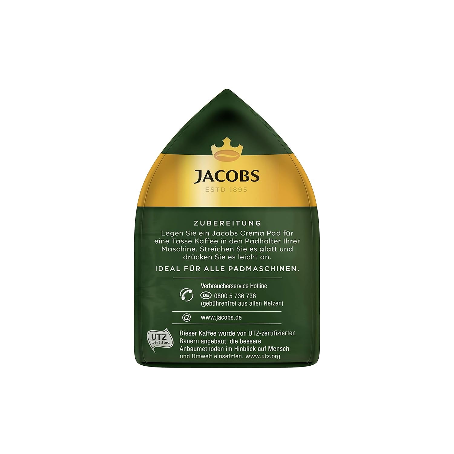 Kräftig Cream Pads, 90 Senseo kompatible Kaffeepads UTZ-zertifiziert, 5er Pack, 5 x 18 Getränke & Cream Pads, 90 Senseo kompatible Kaffeepads UTZ-zertifiziert, 5er Pack, 5 x 18 Getränke