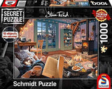 Schmidt Spiele 59655 In the Holiday Home 1000 brikker hemmeligt puslespil Puslespil Naty Shop Standardtitel