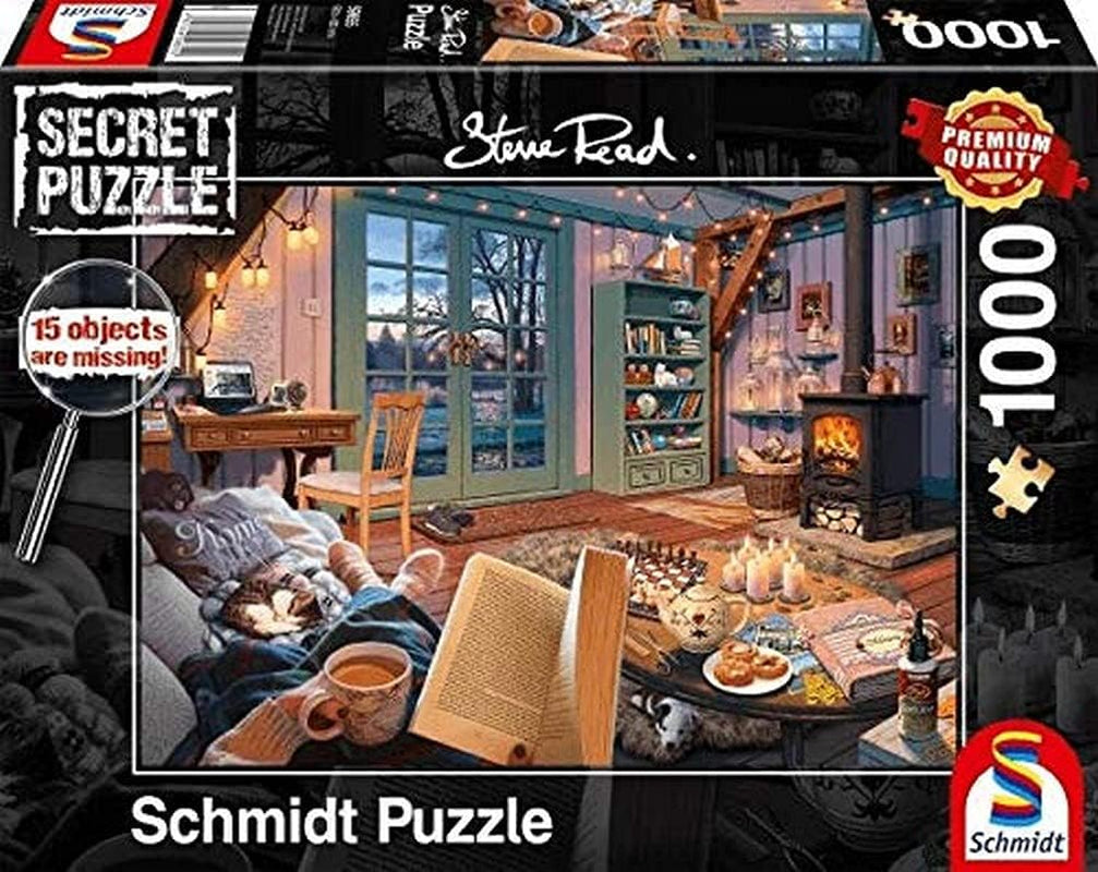 Schmidt Spiele 59655 In the Holiday Home 1000 brikker hemmeligt puslespil Puslespil Naty Shop Standardtitel