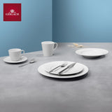 Gerlach 1760 servicesæt - 18 dele - Bordservice til 6 personer - Tallerkensæt - Moderne porcelæn, hvid