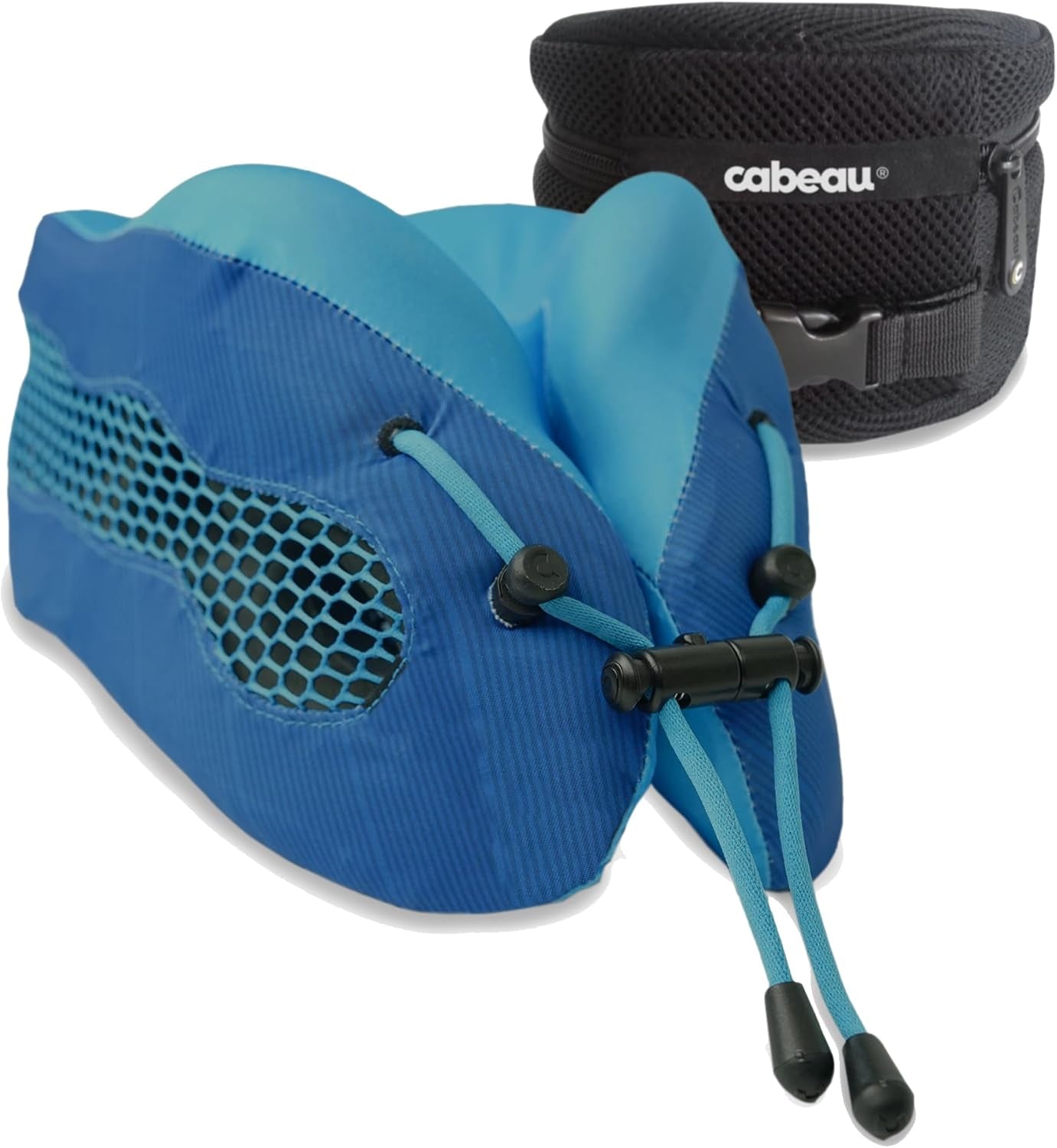 Cabeau Cool Long Haul rejsepude – Evolution Cool – Memory Foam med ventilationsåbninger – Kompakt med bæretaske (rød)