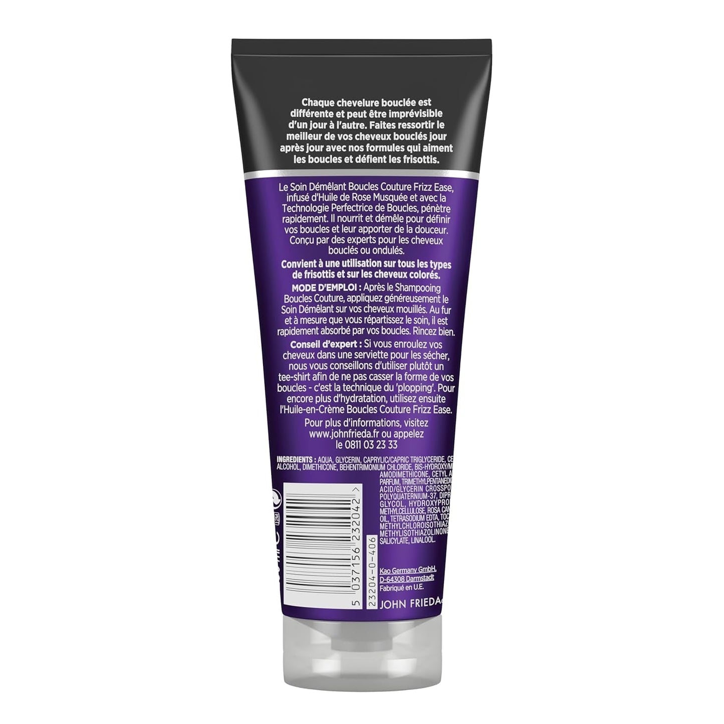 John Frieda Frizz Ease hårbalsam til udfiltring af hår, 250 ml håraffiltringsprodukter Naty Shop