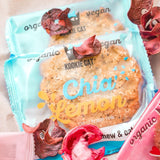 Chia og citron - individuelt indpakkede veganske småkager, glutenfri, sojafri, økologisk, cashewnødder og havre - 12 x 50 g multipak