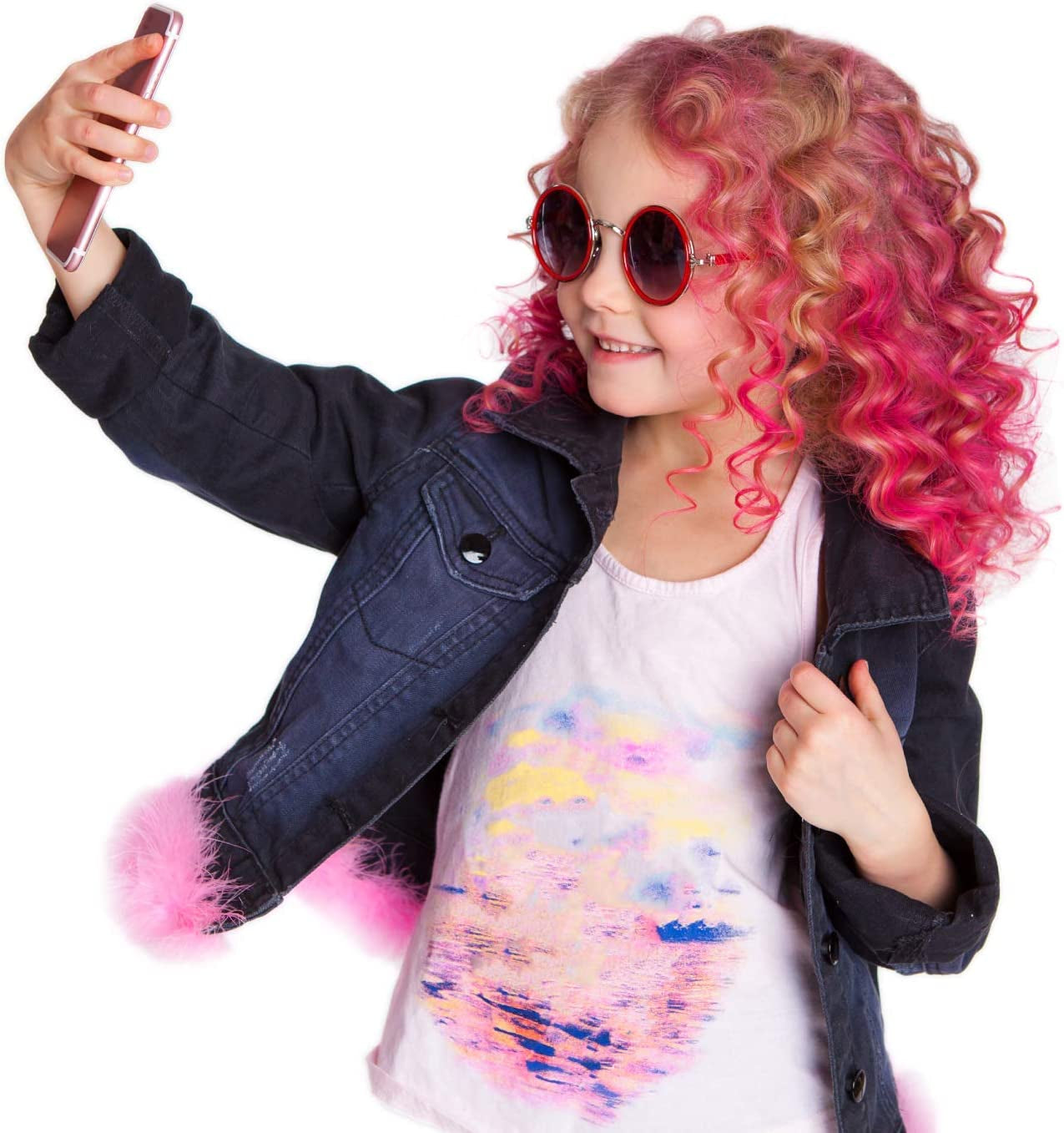 Desire Deluxe hårkridtgaver til piger, hårkridt til hårfarvelegetøj til jul, 10 vaskbare hårfarvepenne til karneval, 3 4 5 6 7 8 9 11 år gamle hårfarve Naty Shop