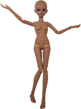 1/3 BJD dukke sort brun hud dukke krop 60 cm 24 tommer kugleled SD dukker Bevægelige led PVC DIY (Alexia)