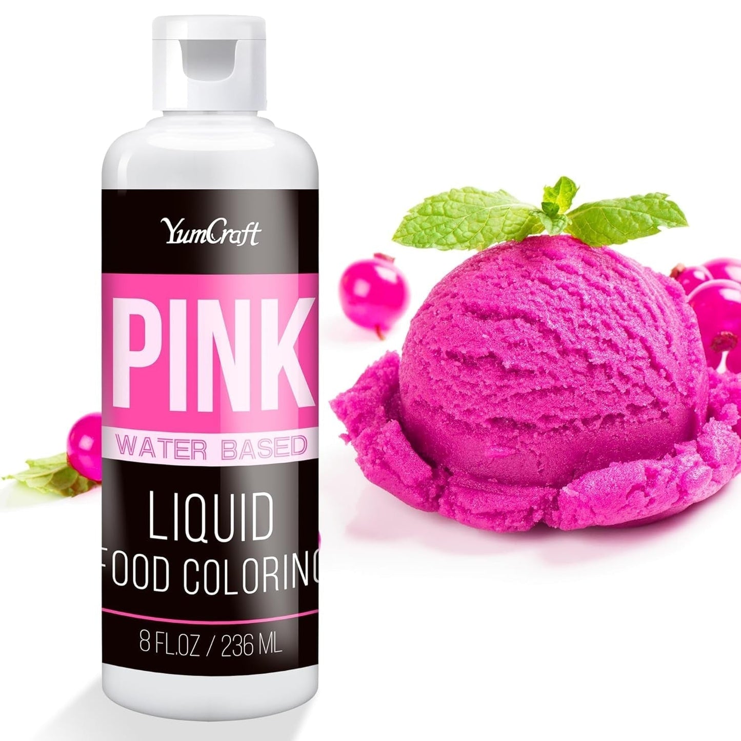 Madfarve - Højkoncentreret flydende madfarve til kager, bagning, påskeæg, drikkevarer - Sukkerfri madfarve til fondant, glasur, slim, kagedekoration (Red Velvet, 236ml)