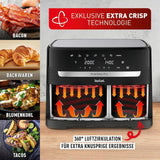 Tefal Dual Easy Fry Hot Air Fryer med to kamre, 5,2/3,1 liters kapacitet, to uafhængige skuffer, 7 programmer Hvidevarer Naty Shop