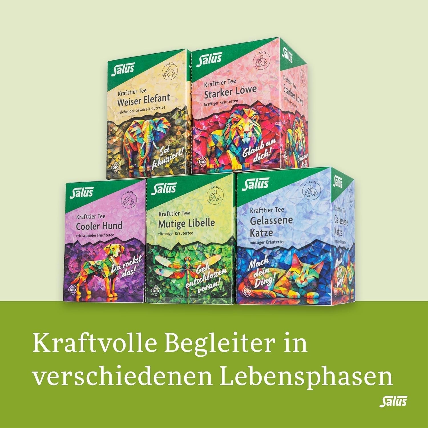 Salus - Krafttier Tea - Brave Dragonfly - 1X 15 filterposer (24g) - Urtete med citronsmag - Med perikon - Smag - Bio