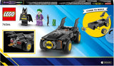 LEGO 76264 DC Chase in the Batmobile: Batman Vs. Joker-legetøjsbilsæt, Superhelte-startsæt med 2 minifigurer, Legetøj til førskolebørn, drenge, piger på 4+, Hurtige at samle Byggesæt Besuche den LEGO-Store