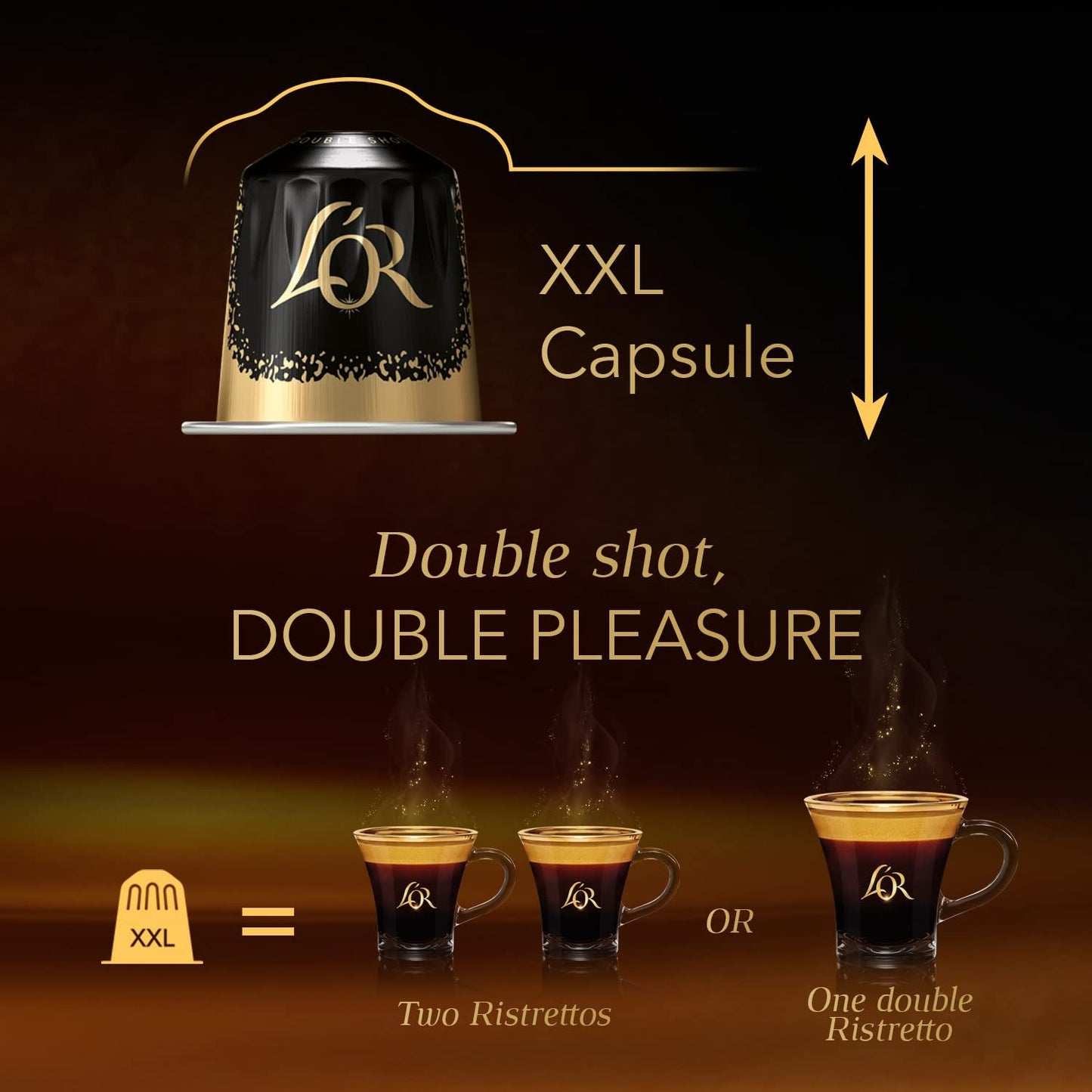 L'OR Barista Kaffeekapseln Ristretto, eksklusivt til L'OR Barista Maschinen, 5er Pack, 5 x 10 Kapseln