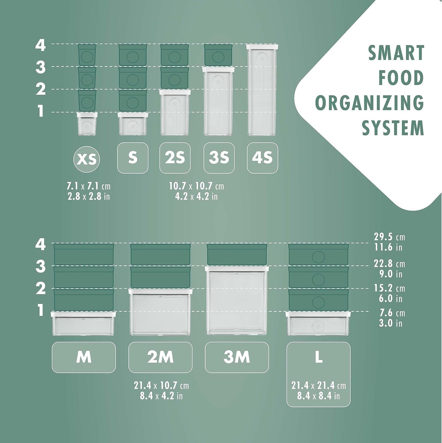 ZWILLING FRESH & SAVE CUBE Box, størrelse 2M, modulær og stabelbar opbevaringsboks, Hermetisk og tømbar opbevaring, Tåler opvaskemaskine, Transparente madopbevaringsbokse Naty Shop