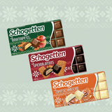 Schogetten Vinterudgave med modne æbler I Chokoladebar 100g I med mælkechokolade og i praktiske individuelle stykker